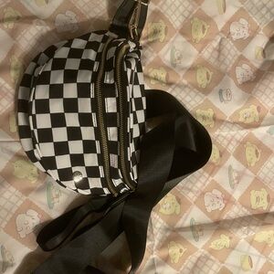 Chic Black and White Crossbody Bag